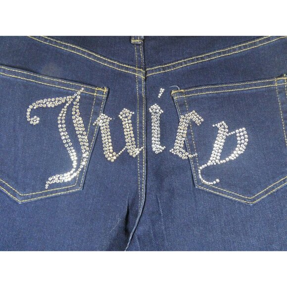 Juicy Couture Lunita Y2K High‎ Rise Jeans with Rhinestones Size 9/29 - Picture 5 of 7